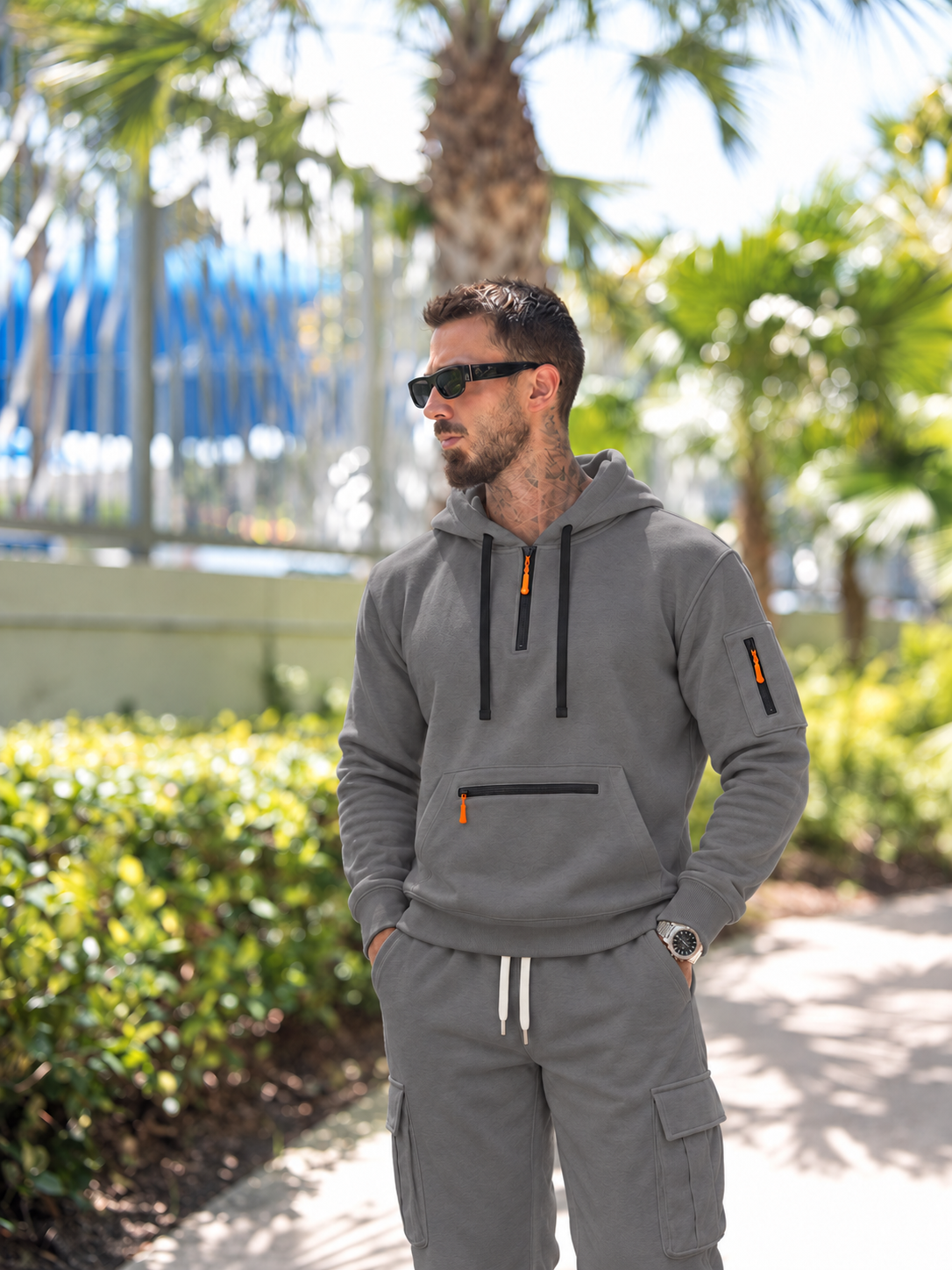 đMenâs Hooded Two-Piece Set â Relaxed-Fit Top & Pants for Fall & Winter