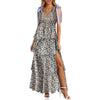 Floral Tie-Shoulder Maxi Dress