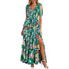 Floral Tie-Shoulder Maxi Dress