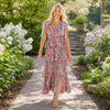 Floral Tie-Shoulder Maxi Dress