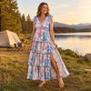 Floral Tie-Shoulder Maxi Dress