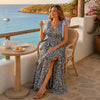 Floral Tie-Shoulder Maxi Dress