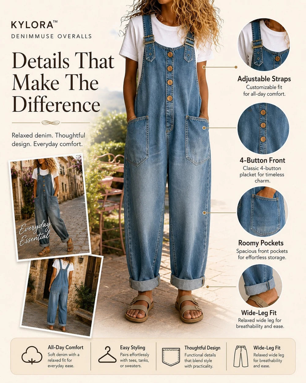 Kylora DenimMuse Overalls