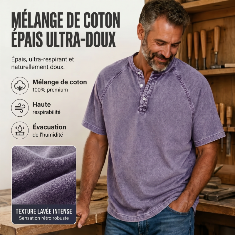 ⭐ Chemise Homme Col Mao Premium – Légère, Respirante & Élégante pour l’Été ✨
