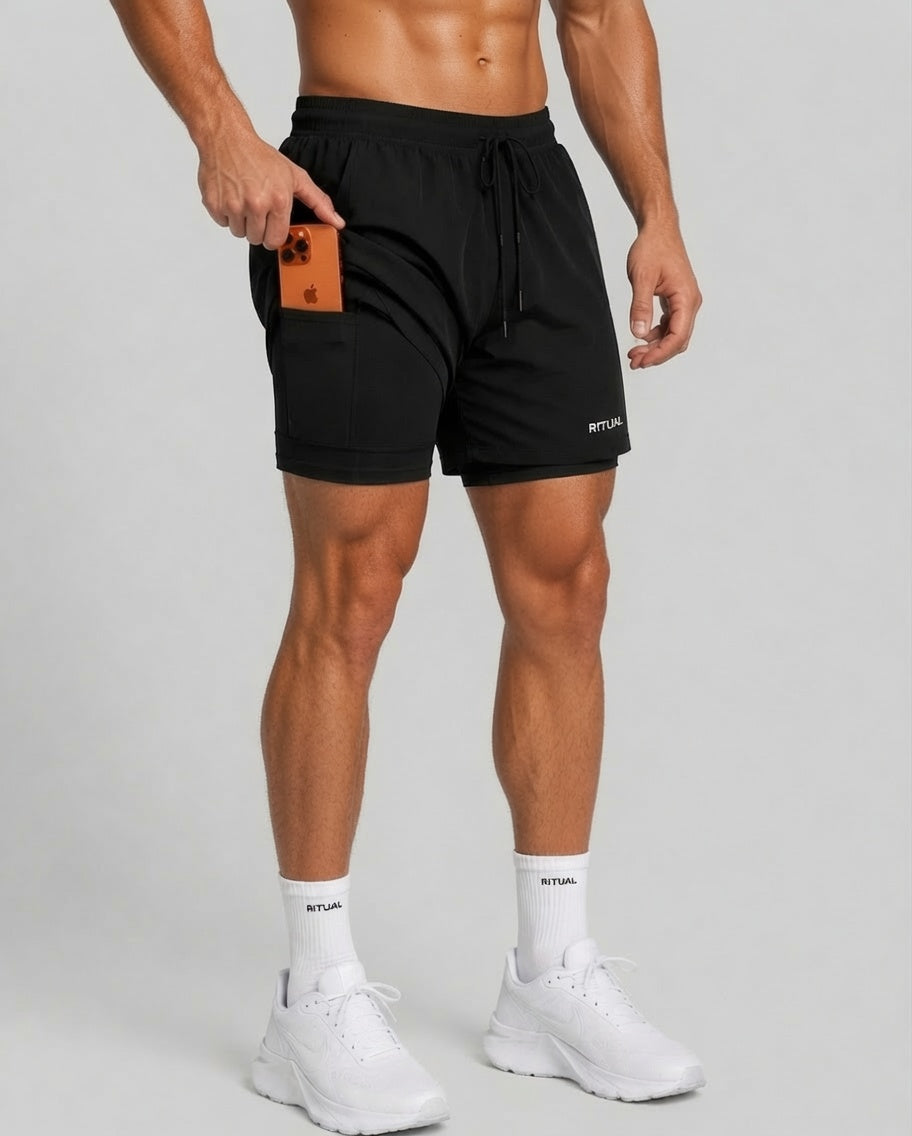 RITUAL 2 in 1 RUNNING SHORTS