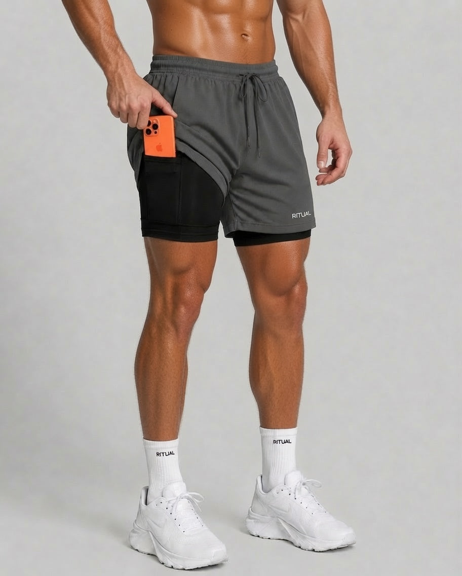 RITUAL 2 in 1 RUNNING SHORTS