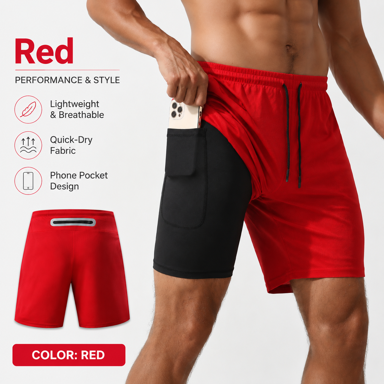 RITUAL 2 in 1 RUNNING SHORTS